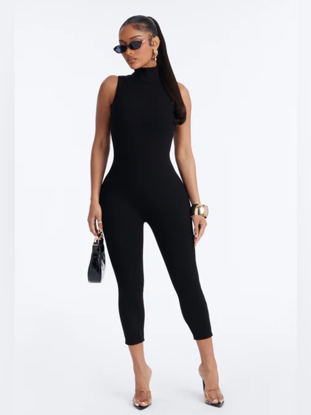 Fashion nova Lindsey snatched high neck jumpsuit